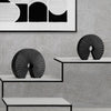Cascading Curls 2-Piece Resin Table Top Set in Black